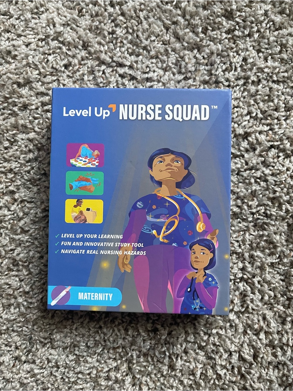Level Up Nurse Squad Maternity Educational Card Game - Blue